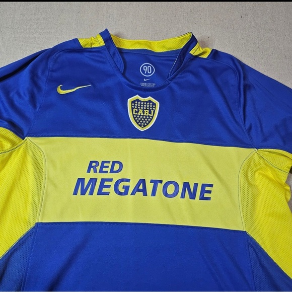 BOCA JUNIORS ARGENTINA 2005 RED MEGATONE HOME FOOTBALL SHIRT NIKE SIZE XL - Picture 4 of 6